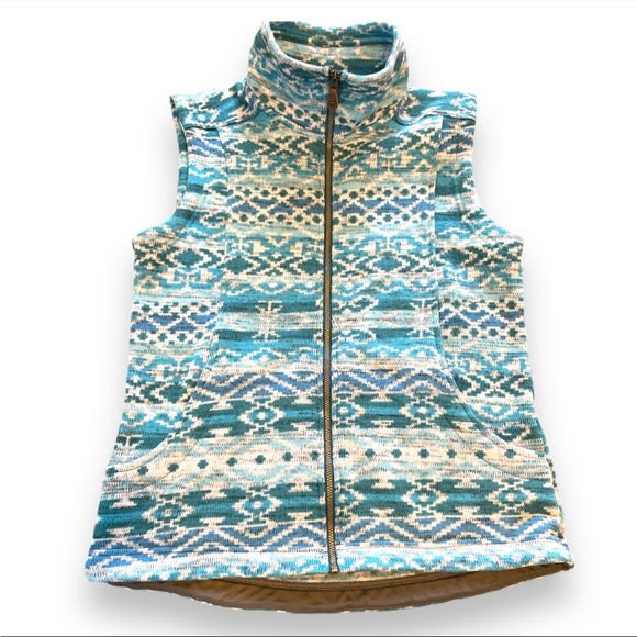 Sherpa Adventure Gear Jackets & Blazers - Sherpa Adventure Gear Fair isle full zip lined vest Blue Green Multicolor Small